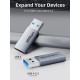 CABLETIME αντάπτορας USB-C σε USB CT-AMCF10-AG, 10Gbps, 3A, γκρι