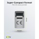 GOOBAY αντάπτορας USB-C 74442, γωνιακός 90°, USB4, 240W, 40Gbps, 8K, γκρι