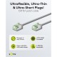 GOOBAY καλώδιο δικτύου 74344, CAT 8.1 U/FTP, ultra slim, copper, 40Gbps, 0.25m, γκρι