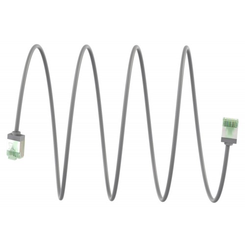 GOOBAY καλώδιο δικτύου 74344, CAT 8.1 U/FTP, ultra slim, copper, 40Gbps, 0.25m, γκρι