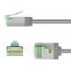 GOOBAY καλώδιο δικτύου 74347, CAT 8.1 U/FTP, ultra slim, copper, 40Gbps, 2m, γκρι
