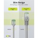 GOOBAY καλώδιο δικτύου 74349, CAT 8.1 U/FTP, ultra slim, copper, 40Gbps, 5m, γκρι