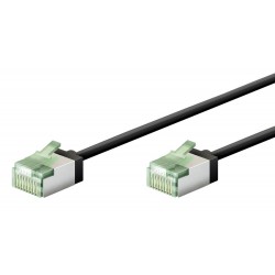 GOOBAY καλώδιο δικτύου 74351, CAT 8.1 U/FTP, ultra slim, copper, 40Gbps, 0.25m, μαύρο
