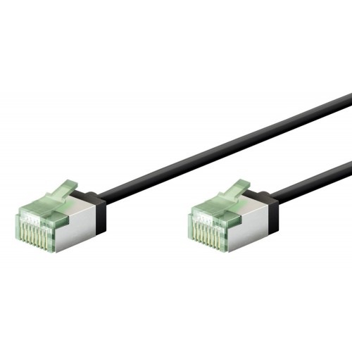 GOOBAY καλώδιο δικτύου 74352, CAT 8.1 U/FTP, ultra slim, copper, 40Gbps, 0.50m, μαύρο