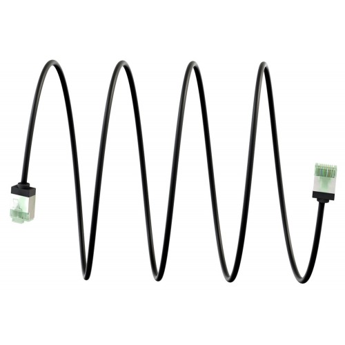 GOOBAY καλώδιο δικτύου 74352, CAT 8.1 U/FTP, ultra slim, copper, 40Gbps, 0.50m, μαύρο