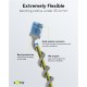 GOOBAY καλώδιο δικτύου 74222, CAT 6A U/UTP, ultra slim, copper, 500MHz, 1m, γκρι