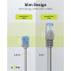 GOOBAY καλώδιο δικτύου 74222, CAT 6A U/UTP, ultra slim, copper, 500MHz, 1m, γκρι