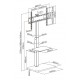 BRATECK βάση τηλεόρασης δαπέδου FS32-46, 37-75", έως 40kg, με ράφι