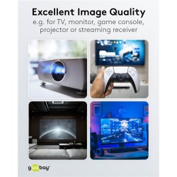 GOOBAY καλώδιο HDMI 2.1 65560 με Ethernet, AOC, 8K/60Hz, 48 Gbps, 30m, μαύρο