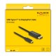 DELOCK καλώδιο USB-C σε DisplayPort 85257, DP Alt Mode, 4K/60Hz, 3m, μαύρο