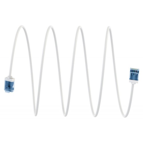 GOOBAY καλώδιο δικτύου 74244, CAT 6A U/UTP, ultra slim, copper, 500MHz, 0.15m, λευκό