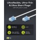 GOOBAY καλώδιο δικτύου 74284, CAT 6A U/UTP, ultra slim, copper, 500MHz, 0.25m, λευκό