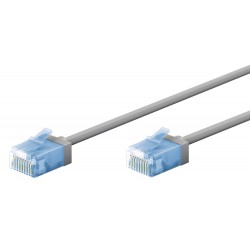 GOOBAY καλώδιο δικτύου 74219, CAT 6A U/UTP, ultra slim, copper, 500MHz, 0.15m, γκρι