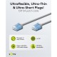 GOOBAY καλώδιο δικτύου 74221, CAT 6A U/UTP, ultra slim, copper, 500MHz, 0.5m, γκρι