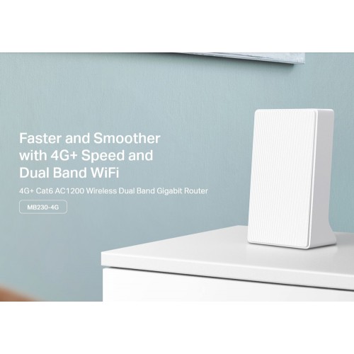 MERCUSYS router MB230-4G, 4G+ Cat6, 1200Mbps AC1200, Ver 1.0
