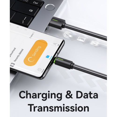 USAMS καλώδιο USB-C σε USB US-SJ732, 3A, 480Mbps, 1m, λευκό
