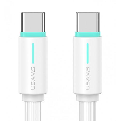 USAMS καλώδιο USB-C US-SJ734, 60W, 480Mbps, 1m, λευκό