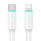 USAMS καλώδιο Lightning σε USB-C US-SJ735, 30W, 480Mbps, 1m, λευκό