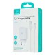 USAMS φορτιστής τοίχου SCXLTZ01 με καλώδιο micro USB, USB, 18W, λευκός