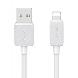 USAMS καλώδιο Lightning σε USB US-SJ689, 2.4A, 480Mbps, 1m, λευκό