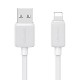USAMS καλώδιο Lightning σε USB US-SJ689, 2.4A, 480Mbps, 1m, λευκό