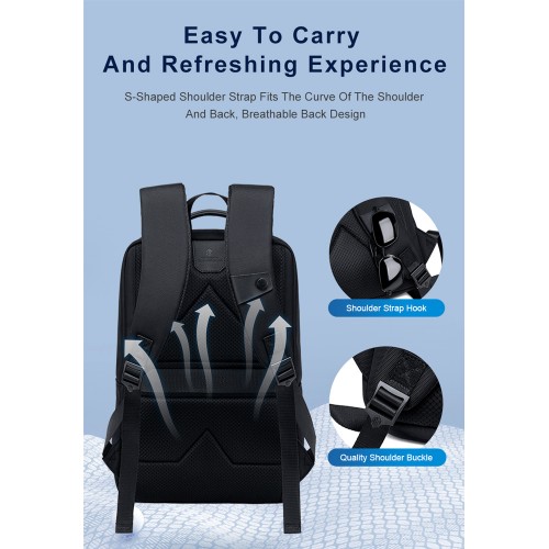 ARCTIC HUNTER τσάντα πλάτης B00681 με θήκη laptop 15.6", 11L, γκρι