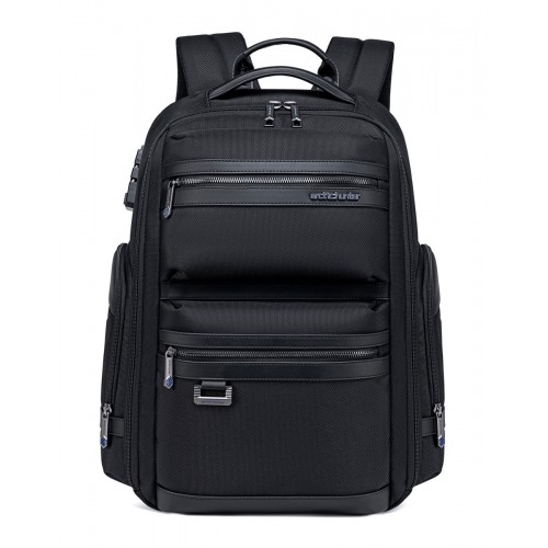 ARCTIC HUNTER τσάντα πλάτης B00682 με θήκη laptop 15.6", USB, λουκέτο TSA, 23.5L, μαύρη