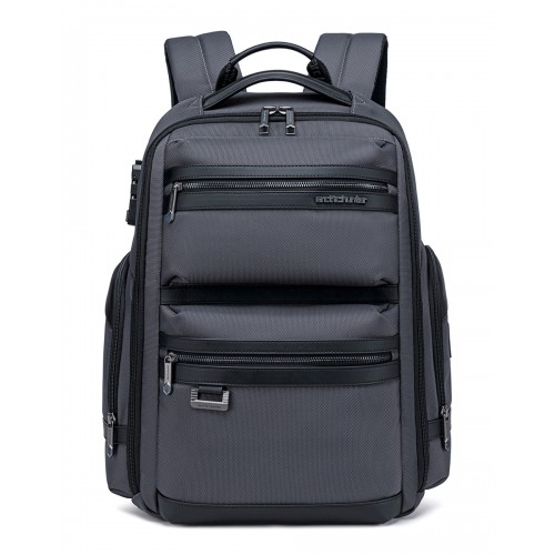 ARCTIC HUNTER τσάντα πλάτης B00682 με θήκη laptop 15.6", USB, λουκέτο TSA, 23.5L, γκρι
