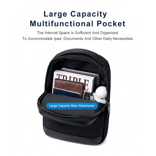 ARCTIC HUNTER τσάντα Crossbody XB00678, 5.8L, μαύρη