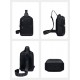 ARCTIC HUNTER τσάντα Crossbody XB00678, 5.8L, μαύρη