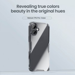NILLKIN θήκη Nature TPU Pro για iPhone 16 Plus, διάφανη-μπλε