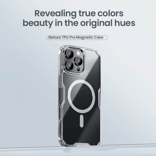 NILLKIN θήκη Nature TPU Pro Magnetic για iPhone 16 Pro, διάφανη-μπλε