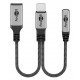 GOOBAY αντάπτορας USB-C σε 3.5mm & USB-C 74524, 60W, 480Mbps, γκρι