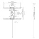 BRATECK επιτοίχια βάση τηλεόρασης LP69-46F , 37-80", έως 50kg