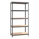 HOME USE μεταλλική ραφιέρα HUH-0199 με 5 ράφια, 90x40x180cm, μαύρη