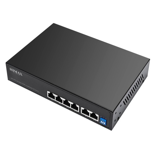 HIMAX PoE switch PS1402E-L, 4x Ethernet PoE & 2x Ethernet θύρες, έως 100Mbps