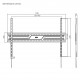 POWERTECH επιτοίχια βάση τηλεόρασης PT-1369, 43-100", έως 75kg, fixed