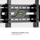 POWERTECH επιτοίχια βάση τηλεόρασης PT-1372, 32-75", έως 75kg, ρυθμιζόμενη κλίση