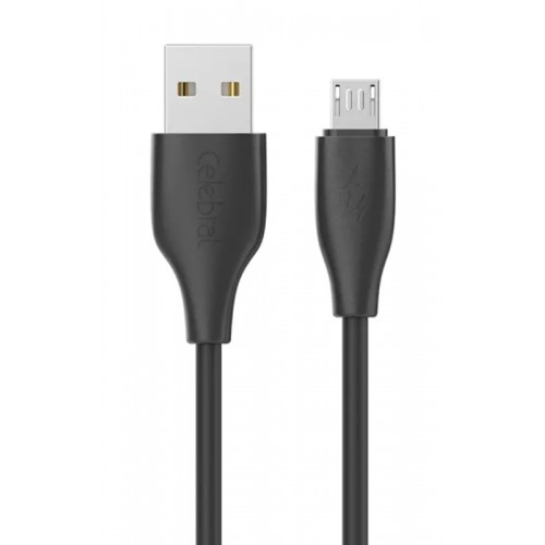CELEBRAT καλώδιο micro USB σε USB CB-31, 3A, 480Mbps, 1m, μαύρο