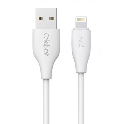 CELEBRAT καλώδιο Lightning σε USB CB-31, 3A, 480Mbps, 1m, λευκό