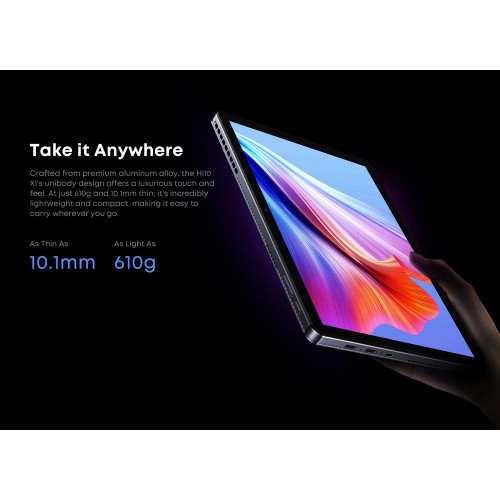 CHUWI tablet Hi10 X1 με πληκτρολόγιο, 10.1", 8/256GB, Windows 11 Home, 3400mAh, γκρι