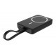 POWERTECH power bank PT-1376 με καλώδιο, 10000mah, magnetic wireless, 20W, μαύρο
