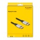 DELOCK καλώδιο DisplayPort 2.1 80633, 16K/60Hz, 40 Gbps, 1m, μαύρο