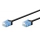 GOOBAY καλώδιο δικτύου 74230, CAT 6A U/UTP, ultra slim, copper, 500MHz, 0.15m, μαύρο