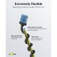 GOOBAY καλώδιο δικτύου 74232, CAT 6A U/UTP, ultra slim, copper, 500MHz, 0.50m, μαύρο