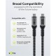 GOOBAY καλώδιο USB-C 74210, USB4, 240W, 40Gbps, 8K/60Hz, 0.50m, γκρι