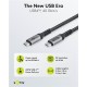GOOBAY καλώδιο USB-C 74210, USB4, 240W, 40Gbps, 8K/60Hz, 0.50m, γκρι