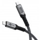 GOOBAY καλώδιο USB-C 74212, USB4, 240W, 40Gbps, 8K/60Hz, 1.5m, γκρι