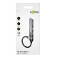GOOBAY USB hub 74457, 4x θυρών, USB 3.2, 5Gbps, USB-C σύνδεση, γκρι