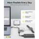 GOOBAY USB hub 74460, 5x θυρών, USB 3.2, 5Gbps, 100W, USB-C σύνδεση, γκρι